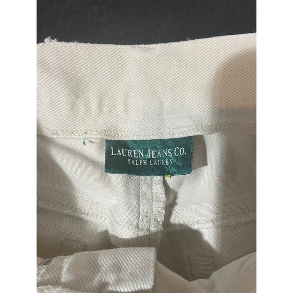 Lauren Jeans Co. Beige Denim Pants High‎ Rise Casual Comfort Size 14 - Picture 3 of 8